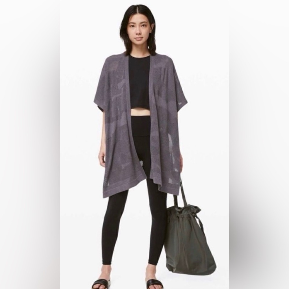 Lululemon Find Your Way Wrap Cardigan Dark Gray SZ OS